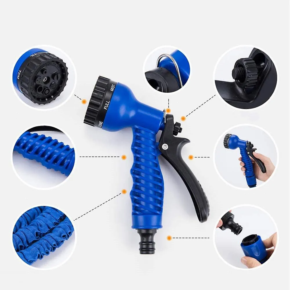 125ft orange 25ft-100ft Expandable Flexible Garden Hose Water Pipe With Spray Gun AZ23028