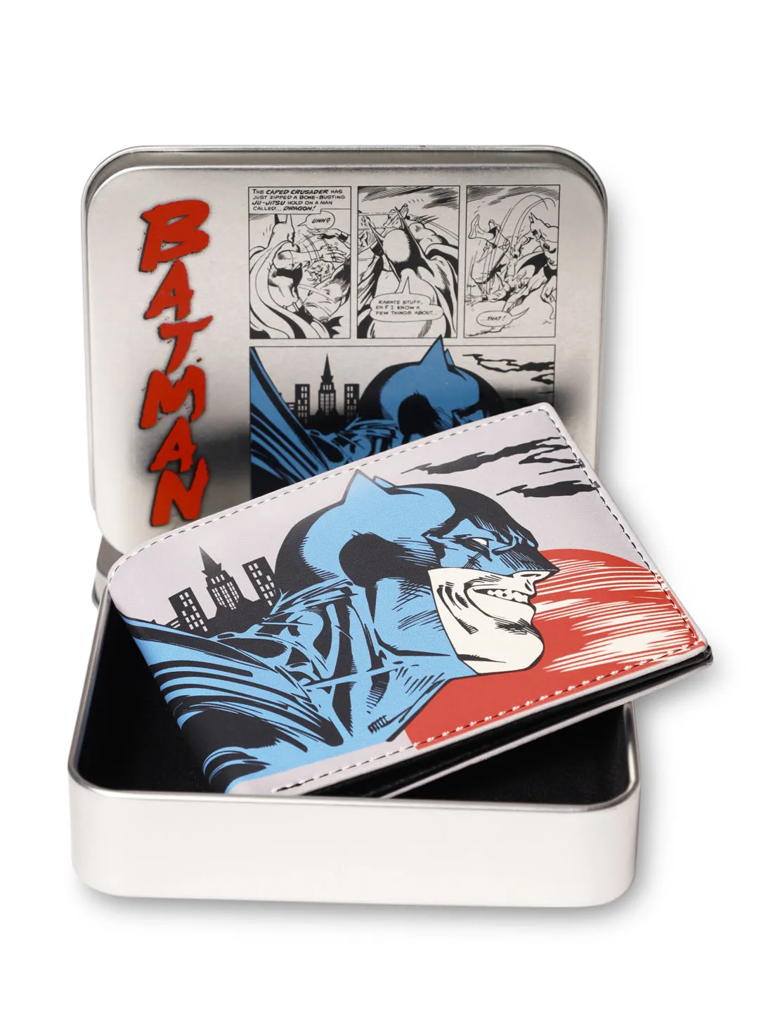 14123 Batman Grey Bifold Wallet with Metal Box