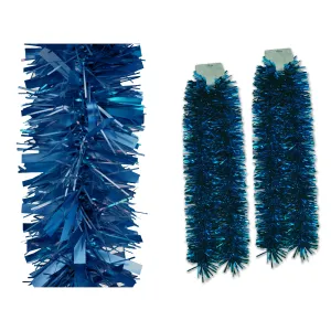 2 Pack 6' Deluxe Aqua Tinsel Garland