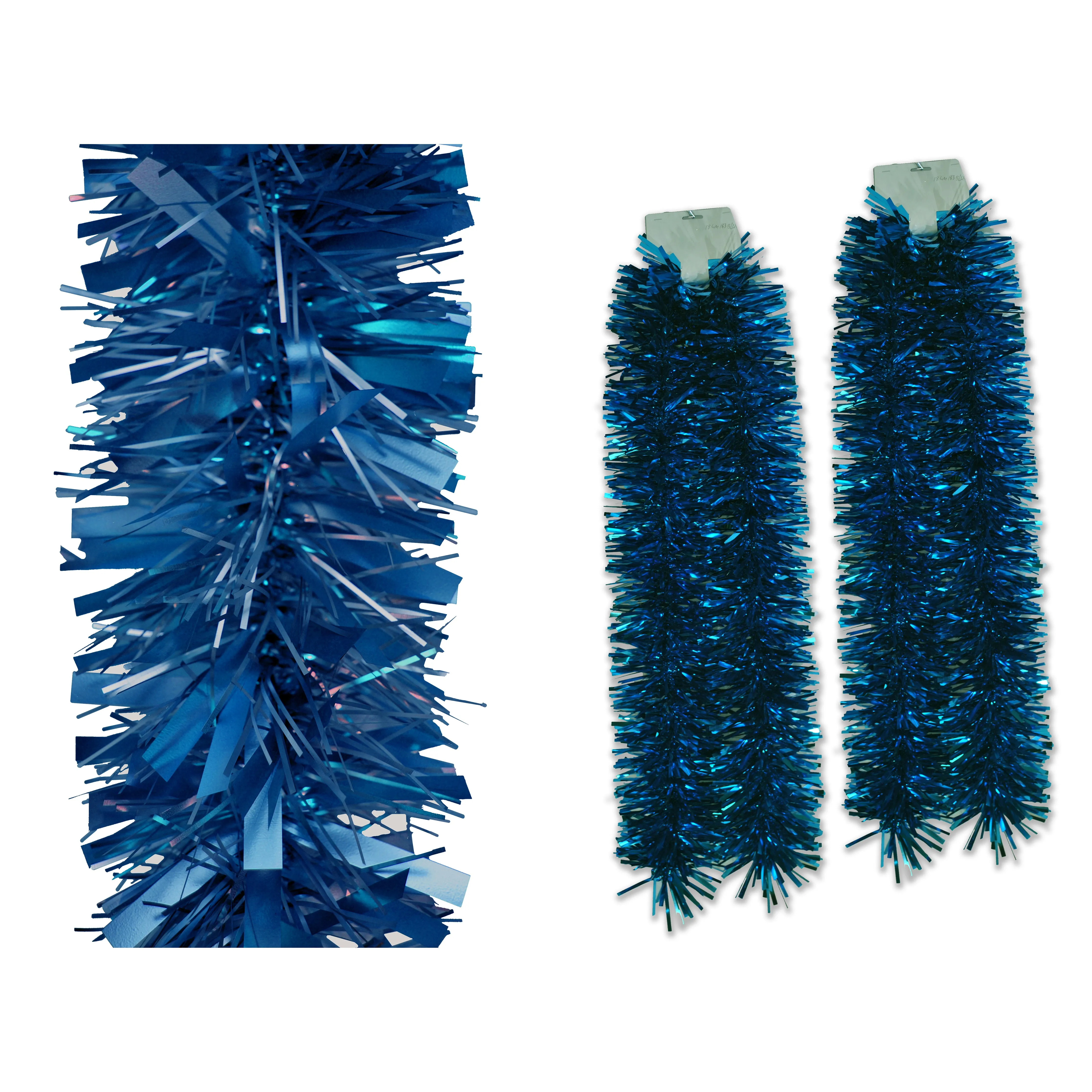 2 Pack 6' Deluxe Aqua Tinsel Garland