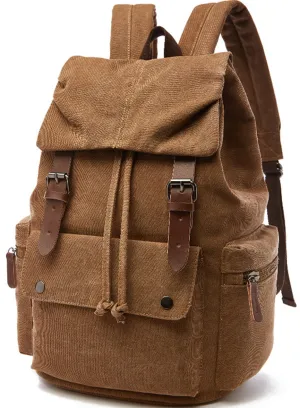 21Inch Canvas Backpacks Leisure Student Drawstring Bag