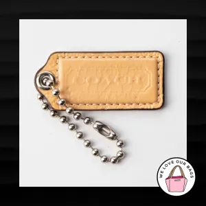 2.25" Medium COACH PEACH ORANGE PATENT LEATHER KEYFOB BAG CHARM KEYCHAIN HANGTAG