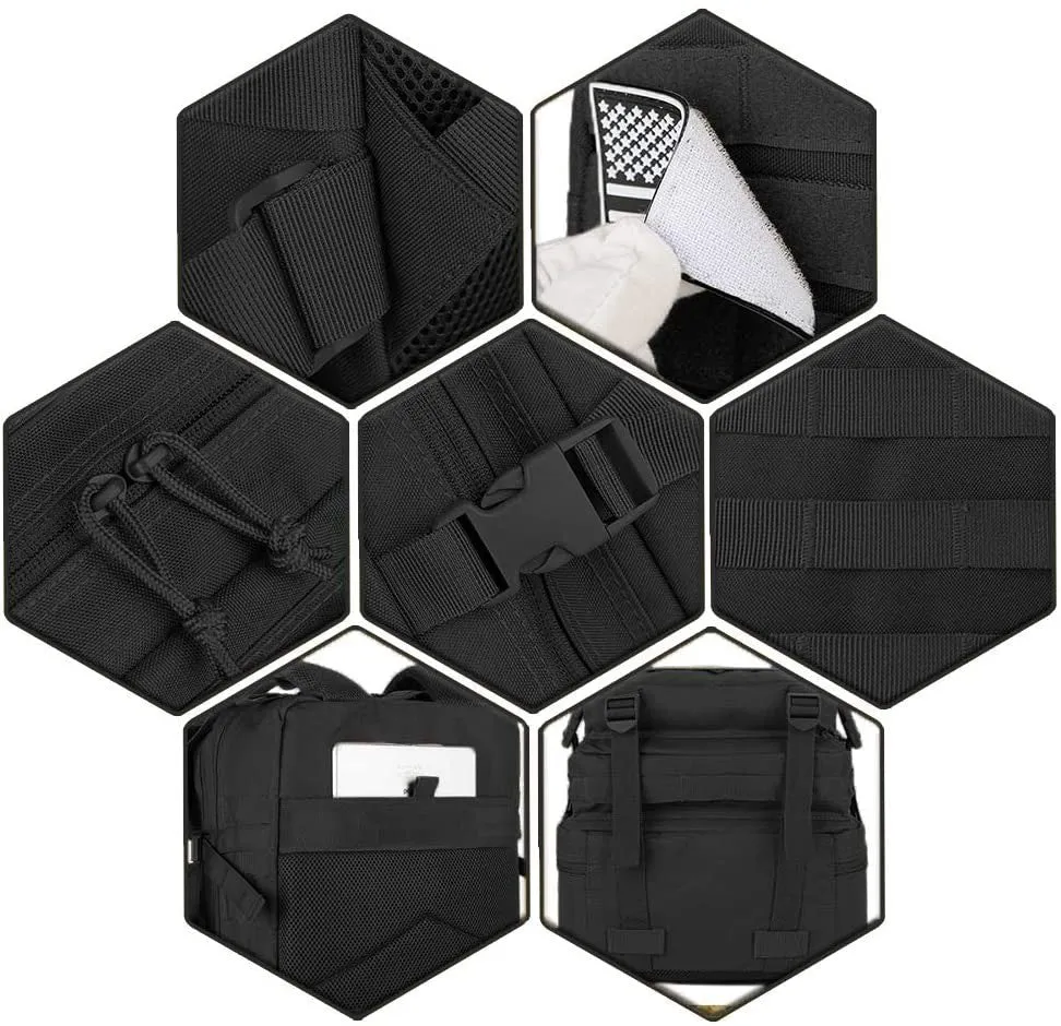 (45L) Tactical Military Backpack MOLLE System Outdoor Camping Backpack - Camouflage