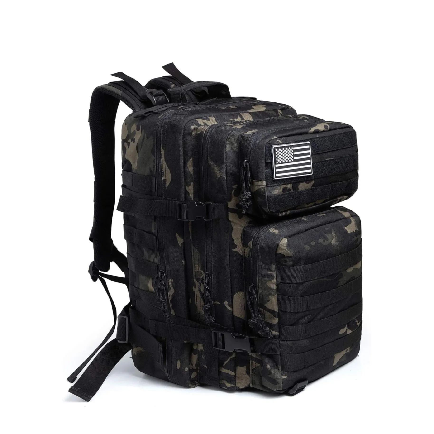 (45L) Tactical Military Backpack MOLLE System Outdoor Camping Backpack - Camouflage