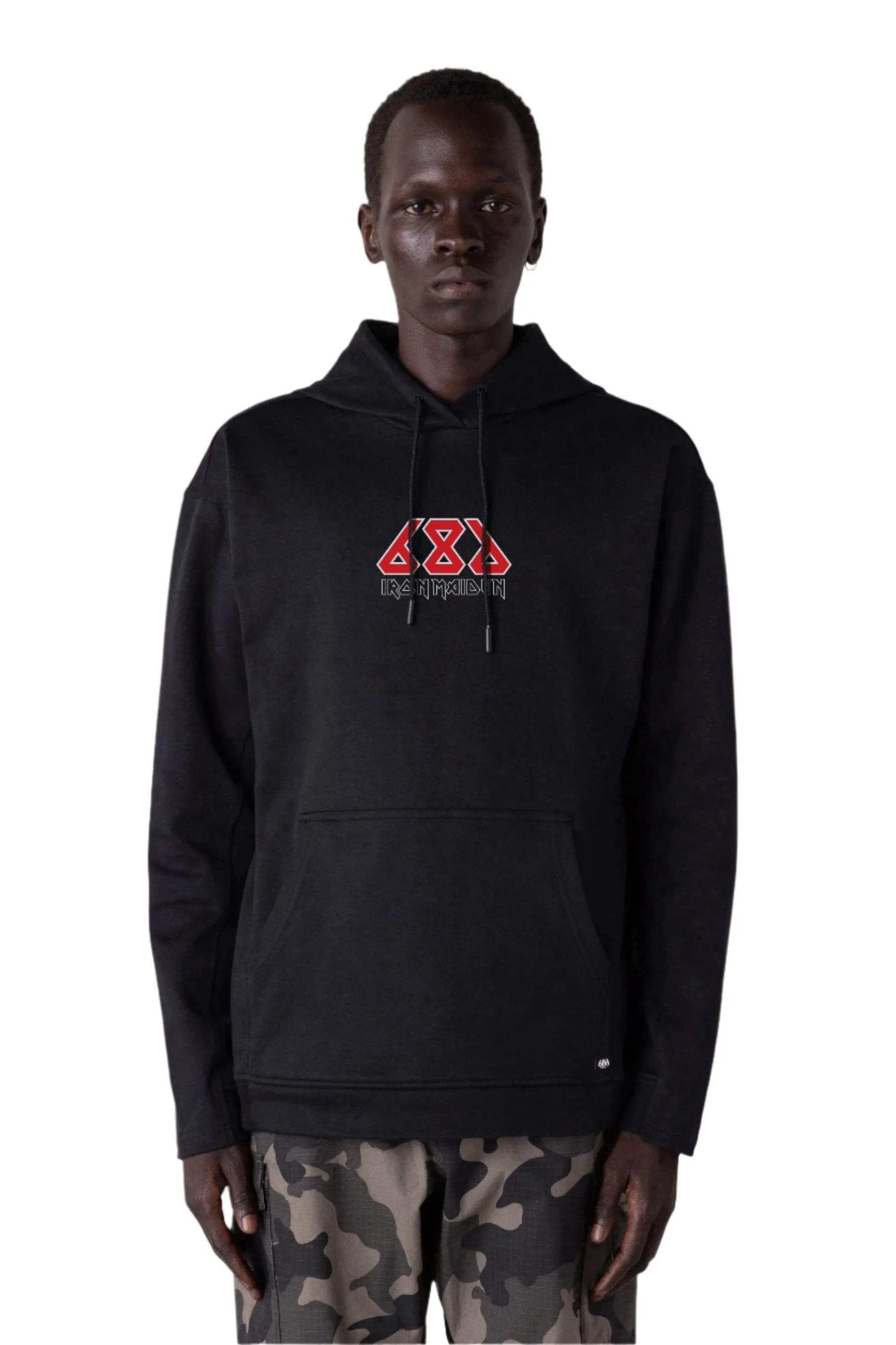686 Everywhere Performance Double Knit Pullover Hoodie Iron Maiden Eddies Black