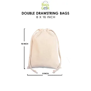 8x16 inch 8x16 Inch Large Cotton Eco-Friendly Drawstring Bags