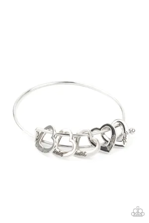 A Charmed Society Silver Paparazzi Bracelet