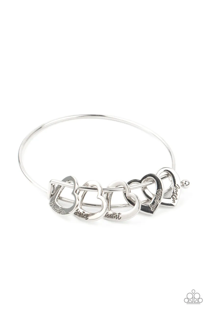 A Charmed Society Silver Paparazzi Bracelet