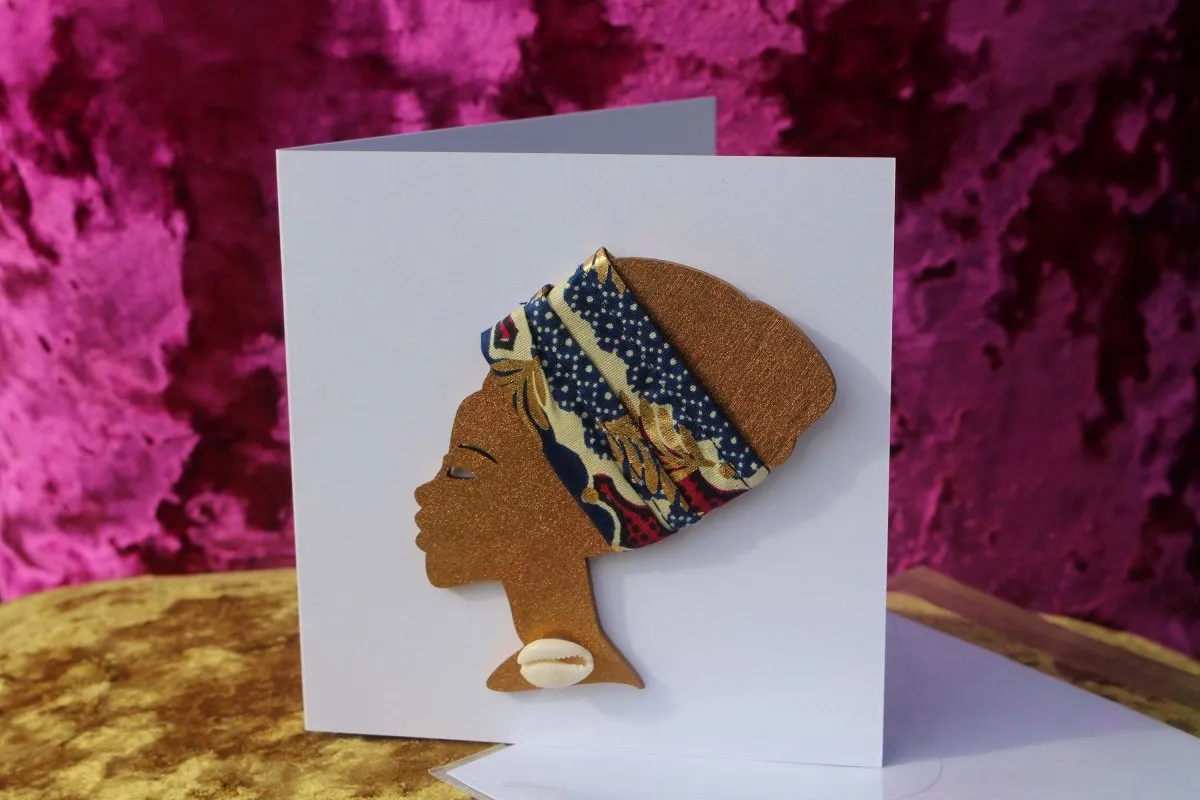 African Card Card Made with Recycled Wood and Eco Friendly Paper