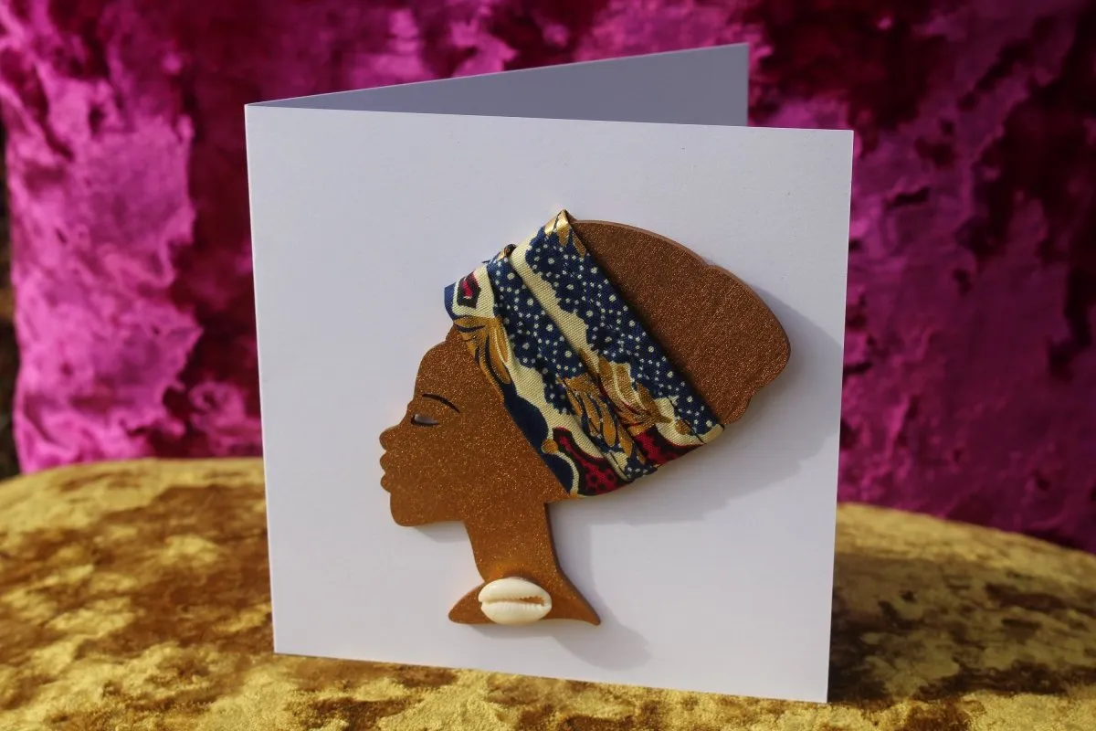African Card Card Made with Recycled Wood and Eco Friendly Paper