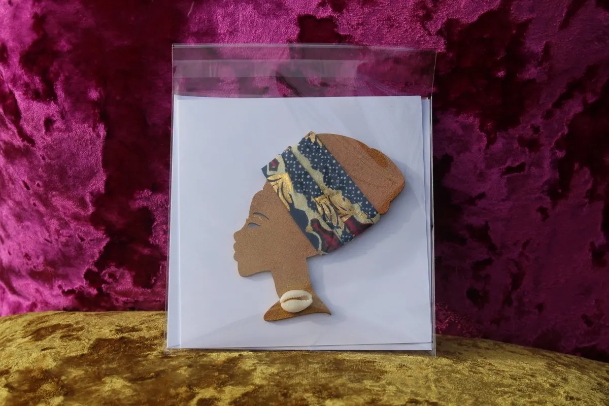 African Card Card Made with Recycled Wood and Eco Friendly Paper