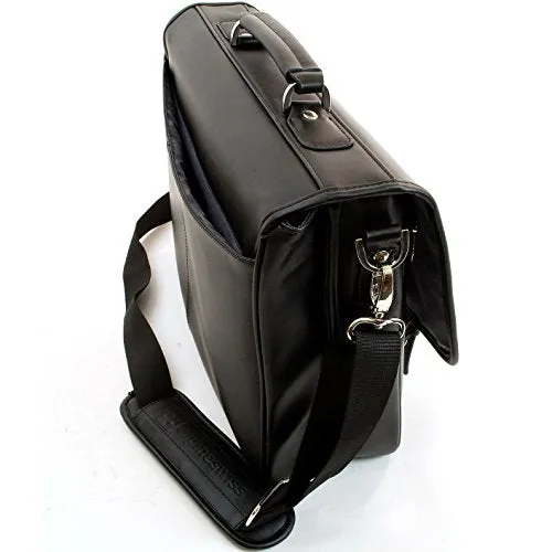 Alpine Swiss Leather Briefcase Laptop Case Messenger Bag1 Year Mfgs Warranty