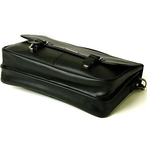 Alpine Swiss Leather Briefcase Laptop Case Messenger Bag1 Year Mfgs Warranty
