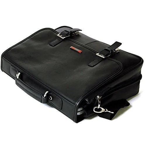 Alpine Swiss Leather Briefcase Laptop Case Messenger Bag1 Year Mfgs Warranty