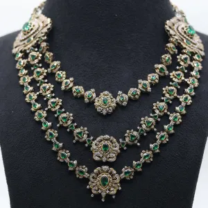 Antique Floral Diamond-Encrusted Necklace For Women