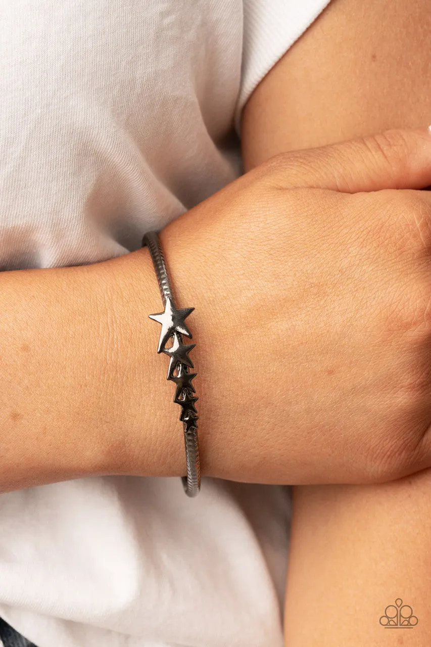 Astrological A-Lister Black Star Paparazzi Bangle Bracelet