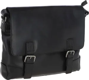 Austen & Co Black Leather Messenger Bag