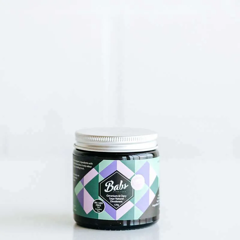 Babs Bodycare Geranium & Clary Sage Bicarb Free Natural Deodorant