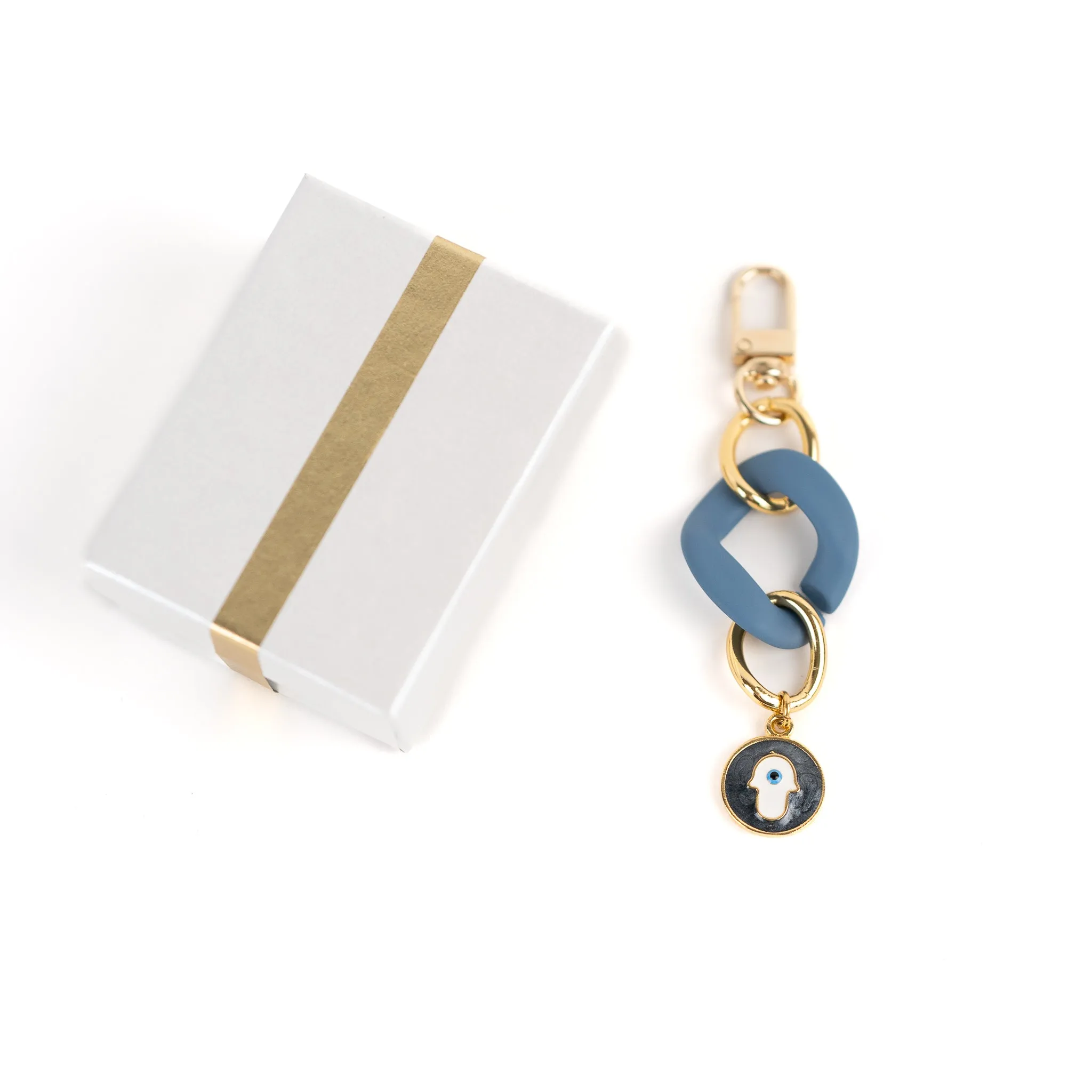 Bag Charm Blue Hand