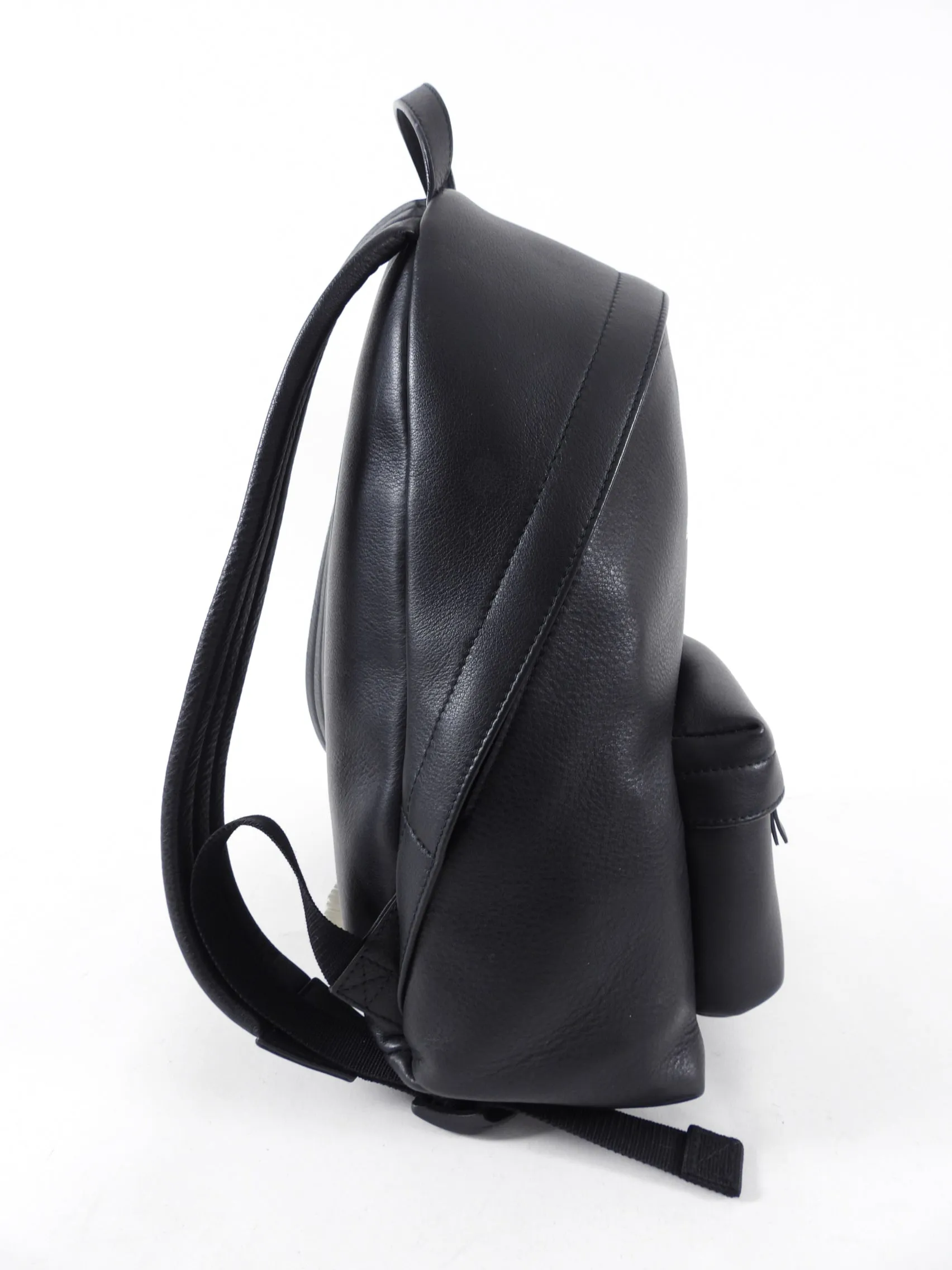 Balenciaga Everyday Black Logo Leather Small Backpack