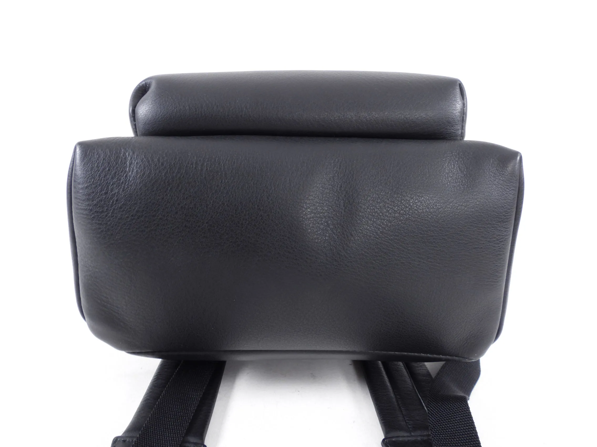 Balenciaga Everyday Black Logo Leather Small Backpack