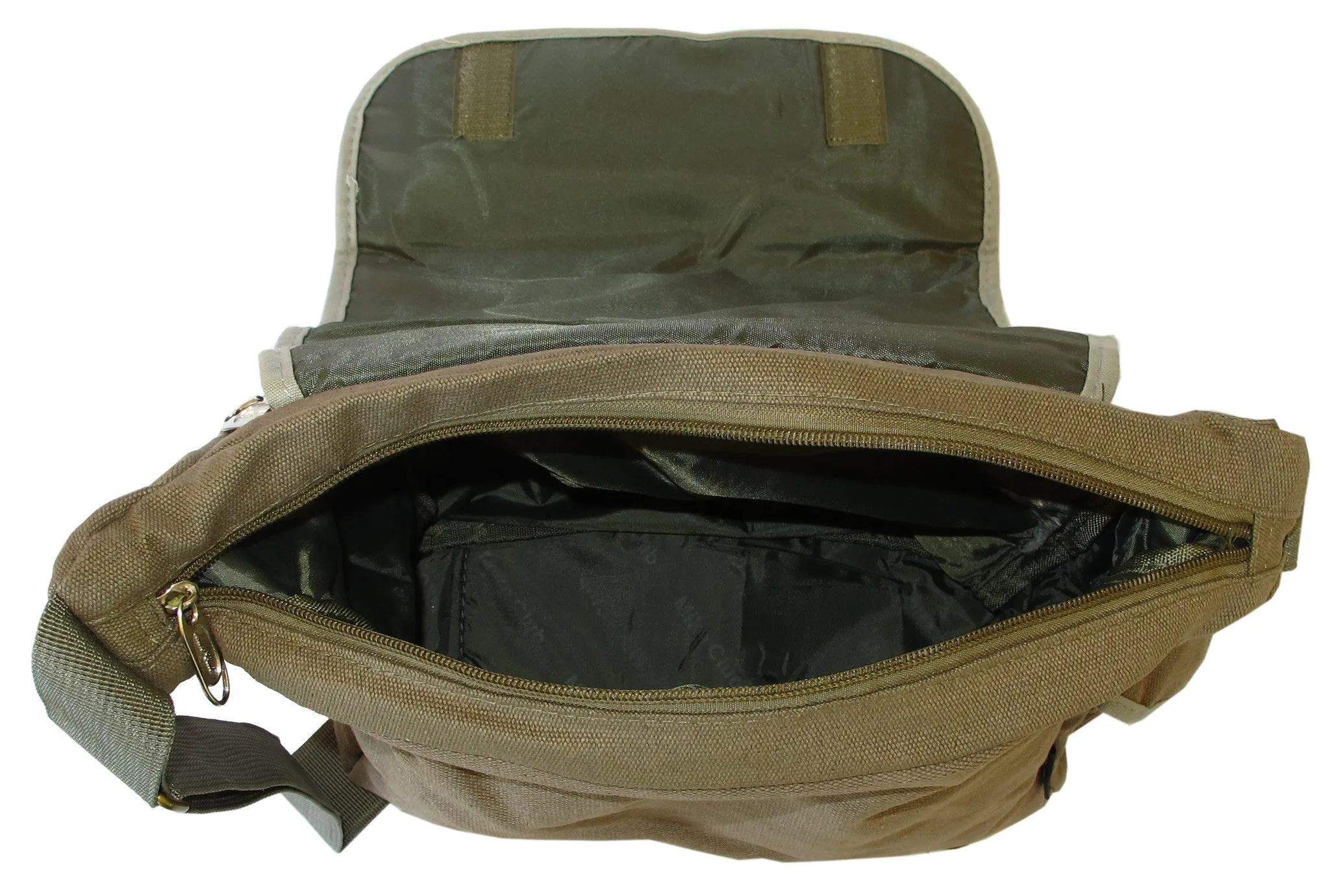 Bead Eyeballs Green Canvas Messenger Bag