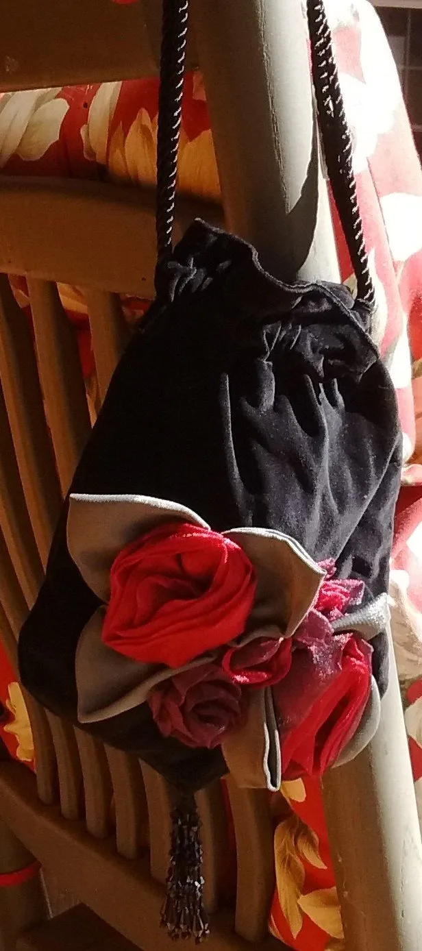 Bearington Vintage Rose Bag Hand Made Rose Petals Fashionable