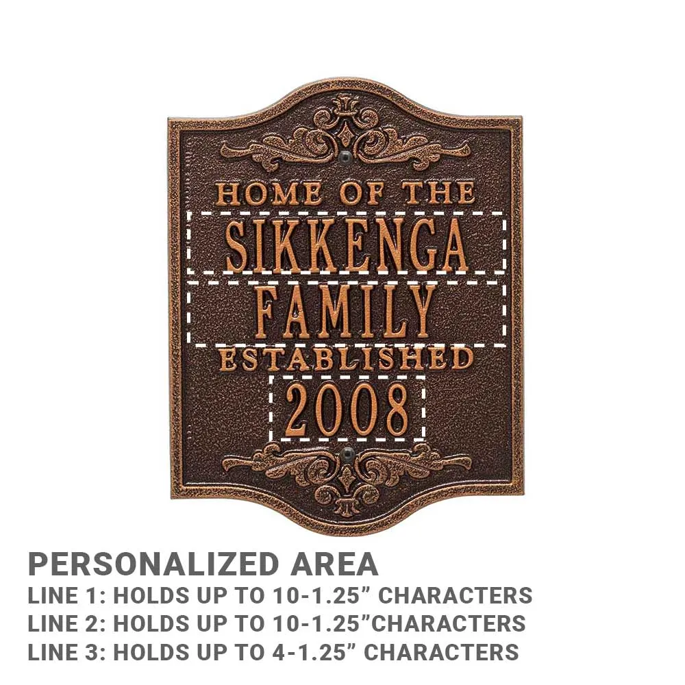 Bell Buena Vista Anniversary Wedding Event Plaque