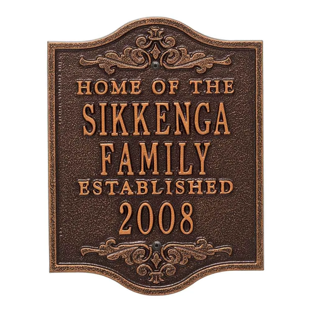 Bell Buena Vista Anniversary Wedding Event Plaque