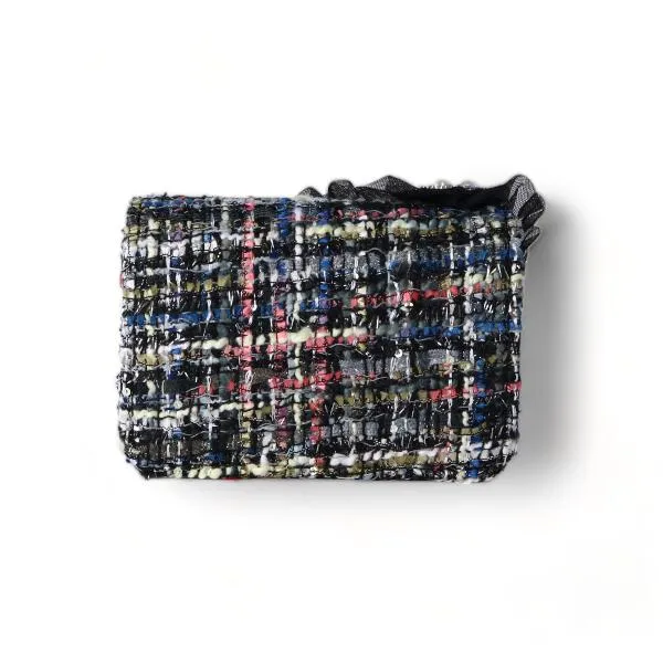 Big Heart Tweed Purse Black