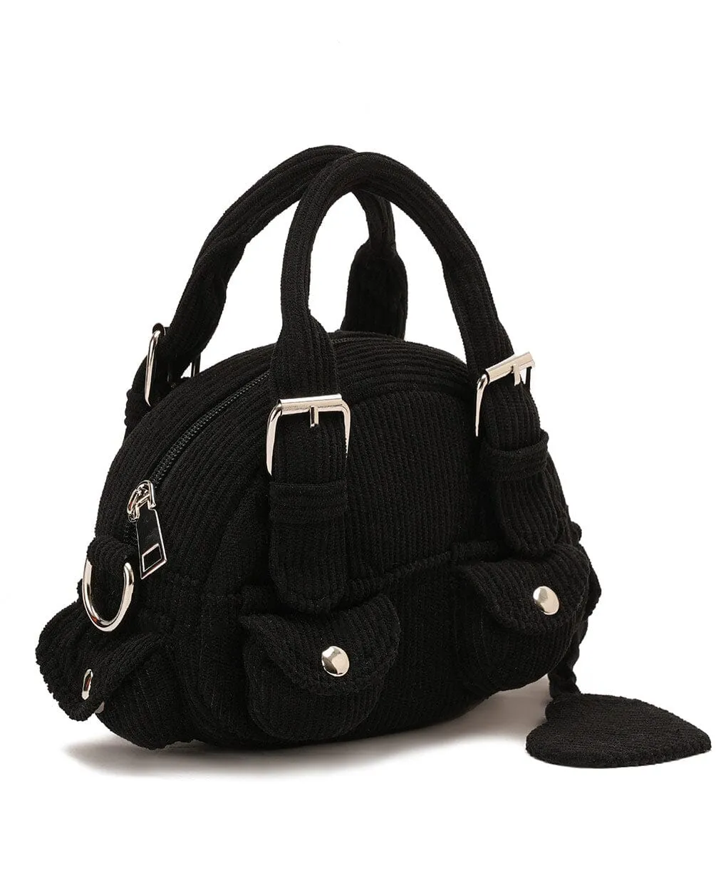 Black Mini Corduroy Bag