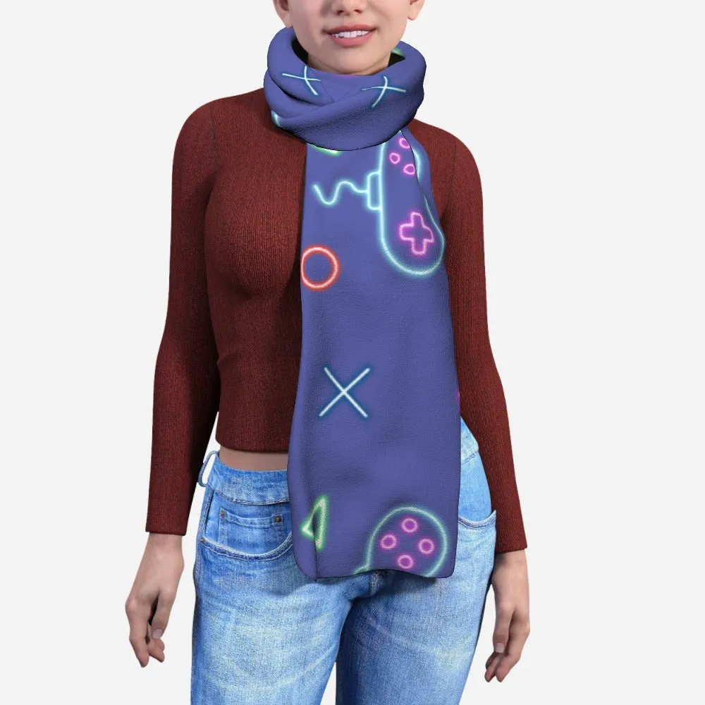 Blanket Scarf - Gaming Neon Light Purple