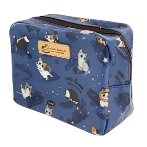 Blue Cat Yoga Cube Cosmetic Bag