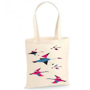 Blue Geese tote bag