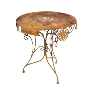 Brass Rustic Outdoor Cafe Table