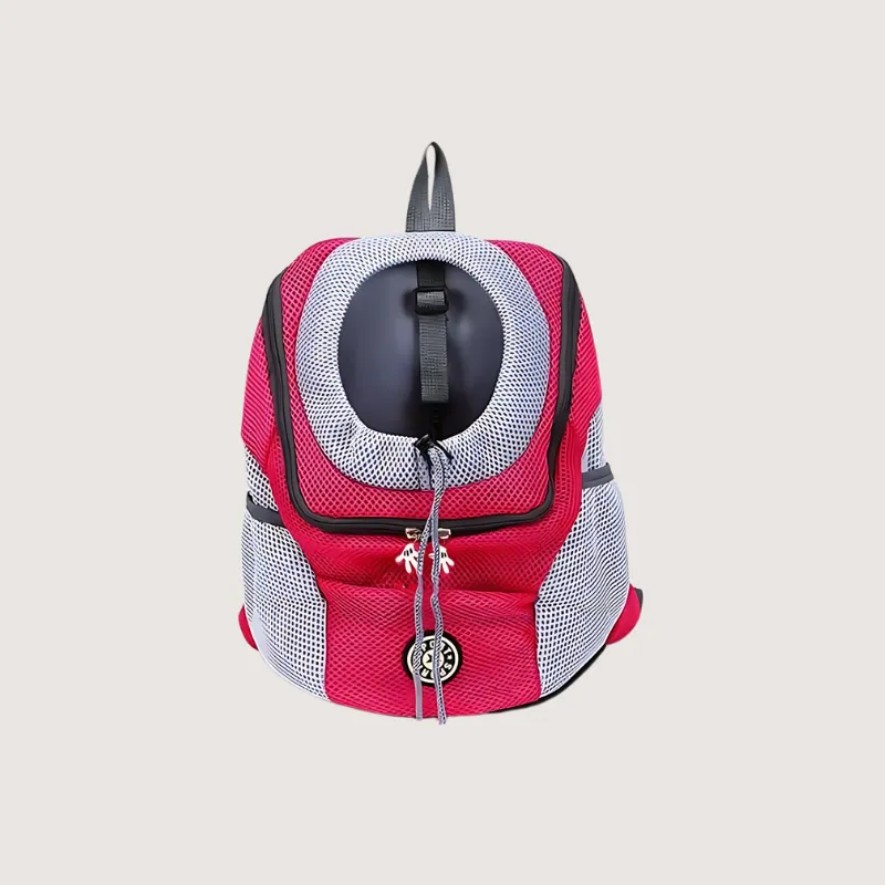Breathable Mesh Pet Backpack with Lead Attachment