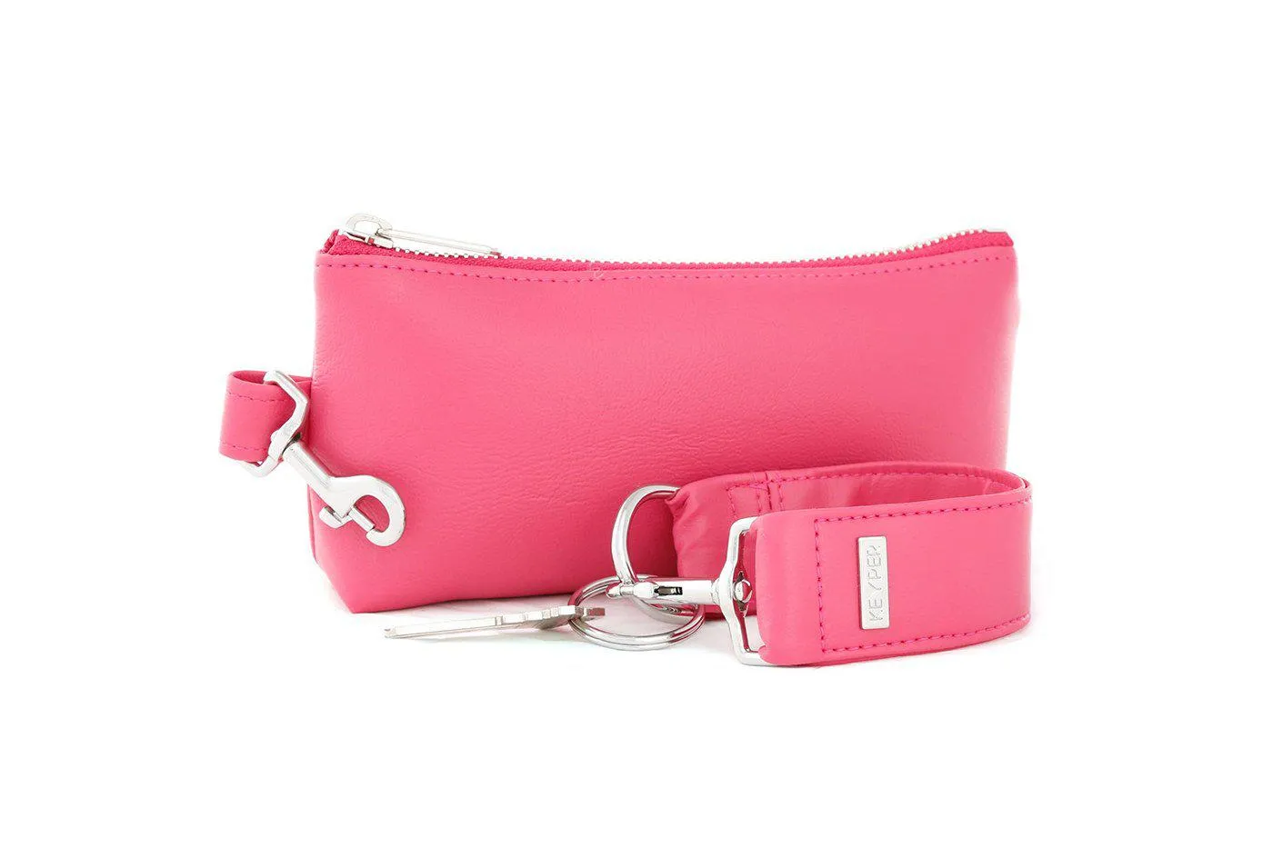 Bright Pink Vegan Leather 2-PIECE WRISTLET SET