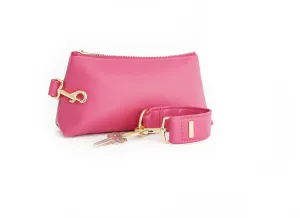 Bright Pink Vegan Leather 2-PIECE WRISTLET SET