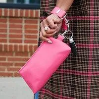 Bright Pink Vegan Leather 2-PIECE WRISTLET SET