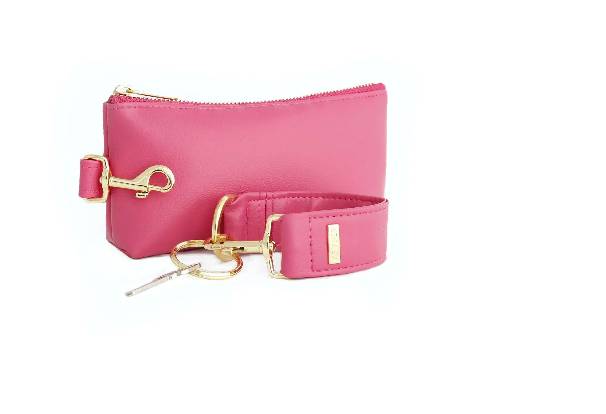 Bright Pink Vegan Leather 2-PIECE WRISTLET SET