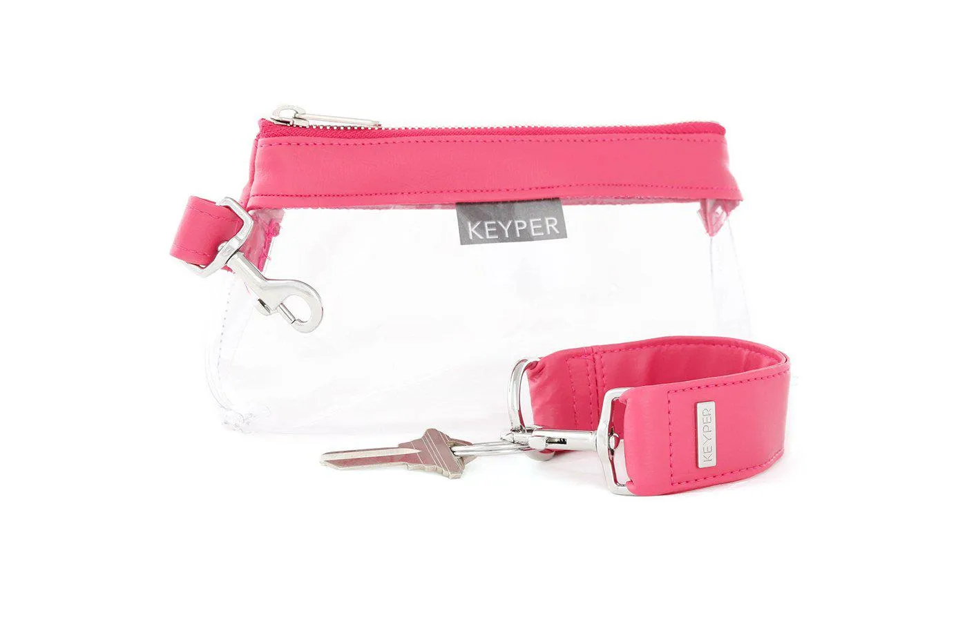 Bright Pink Vegan Leather 2-PIECE WRISTLET SET