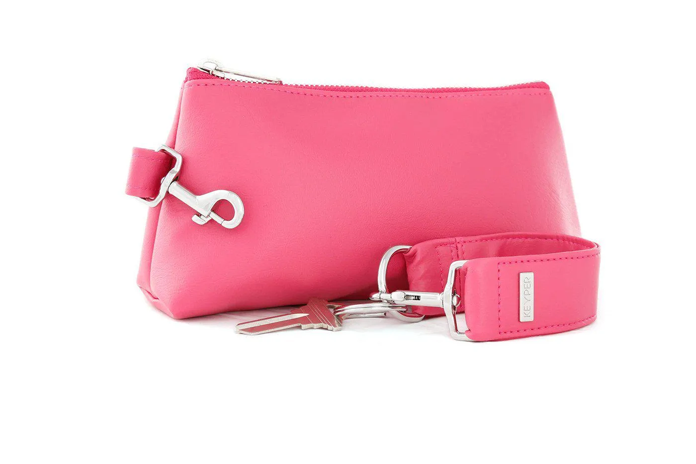Bright Pink Vegan Leather 2-PIECE WRISTLET SET