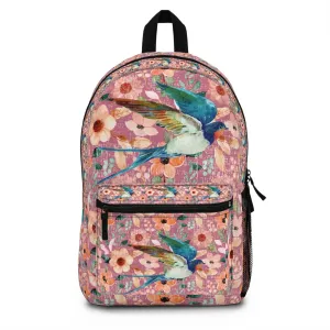Bright Swallow Floral Women's Backpack