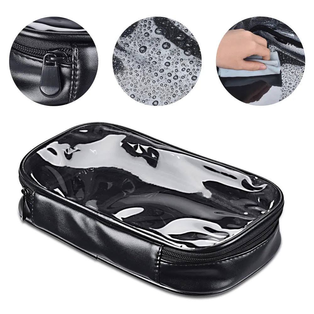 Byootique Essential Black PU Makeup Backpack Travel Cosmetic Case Storage