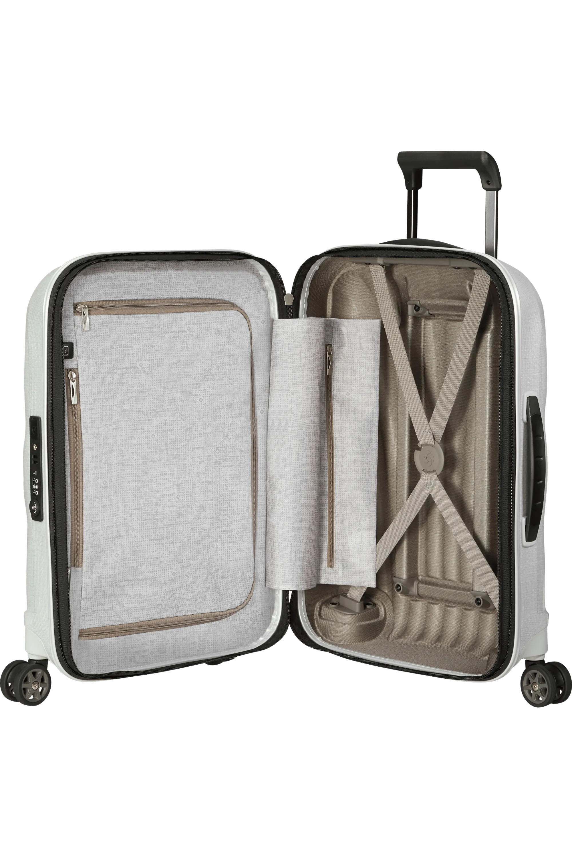 C-Lite Spinner (4 wheels) 55cm Expandable Cabin - Off White