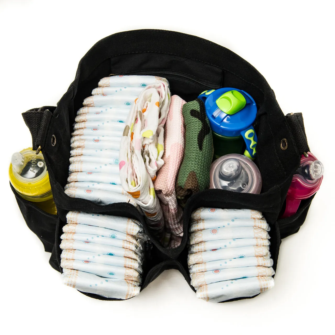 Canvas Carry-All Diaper Baby Bag with Skateboard Art, By Crazy Baby Clothing