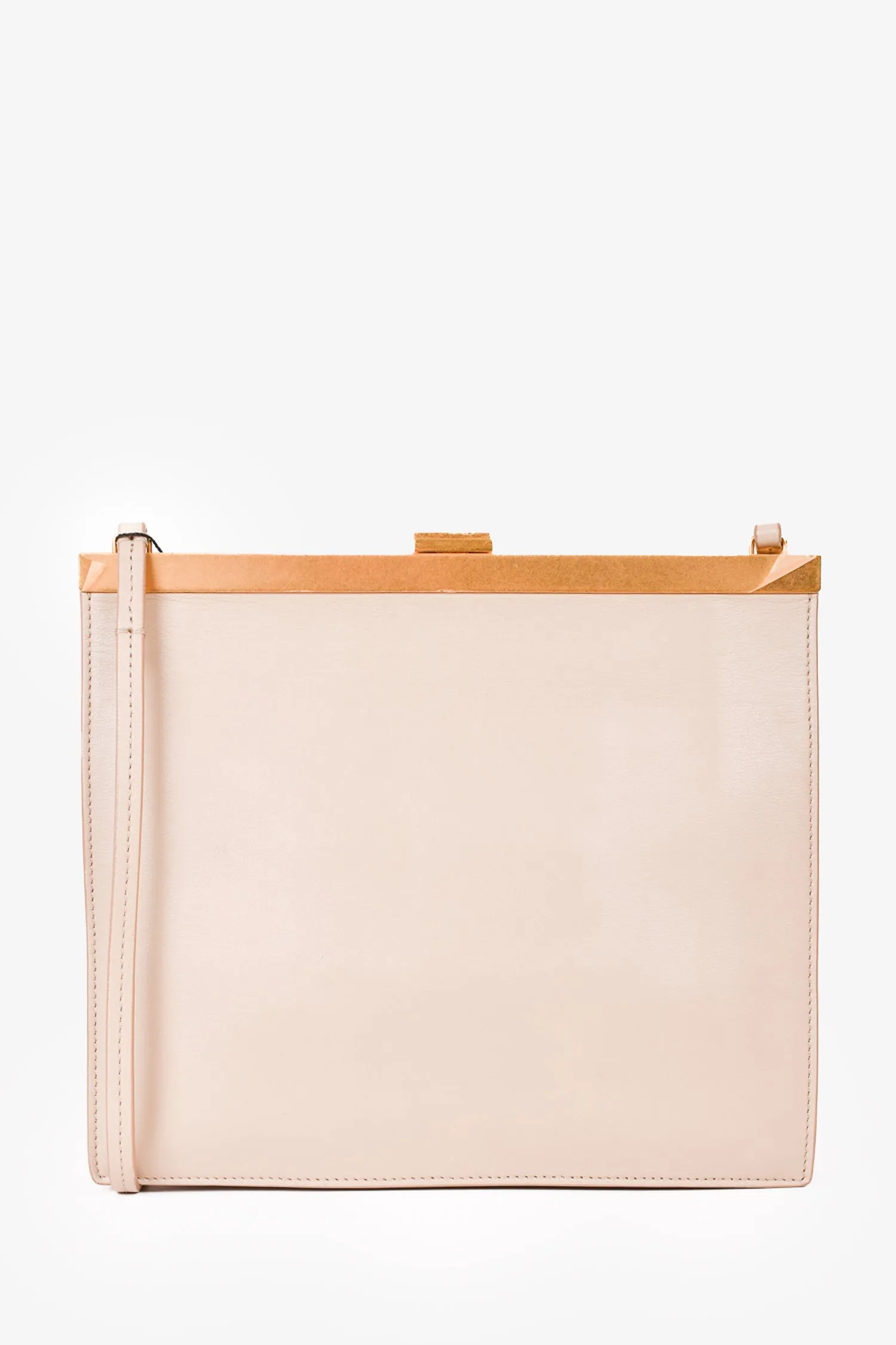 Celine 2018 Beige Leather Mini Clasp Crossbody