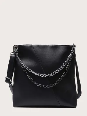 Chain Decor Shoulder Bag