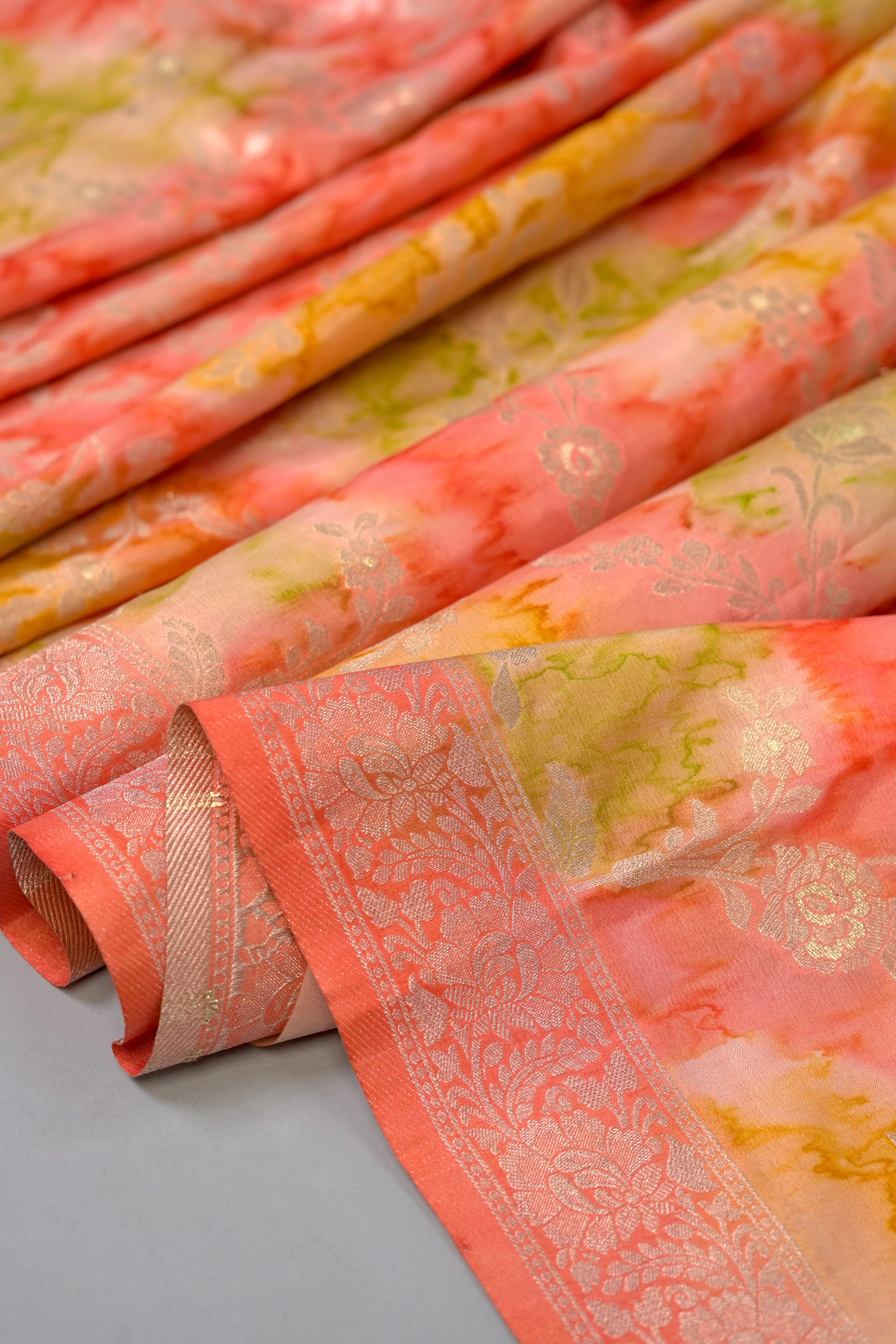 Chanderi Silk Saree Orange