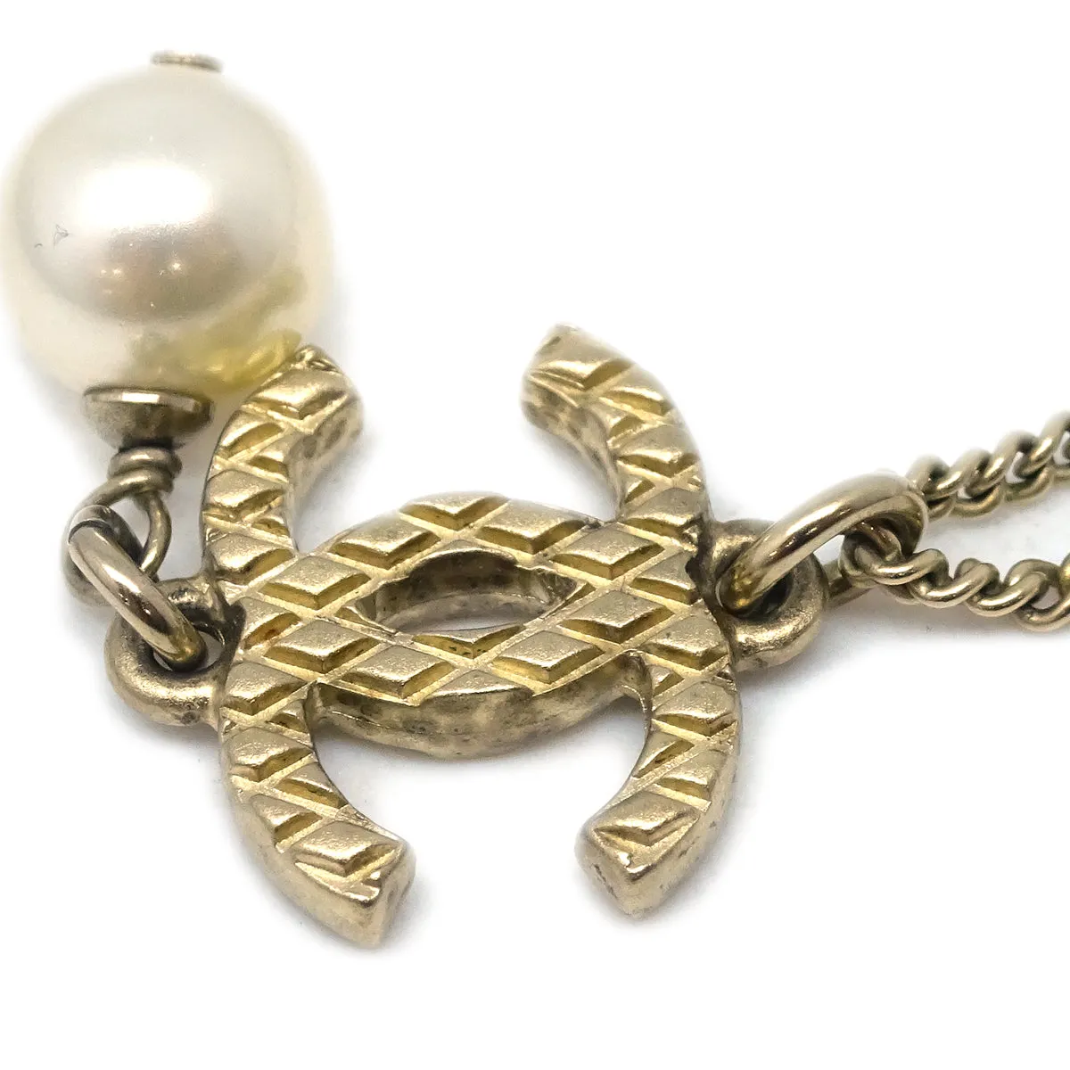 Chanel CC Chain Pendant Necklace Gold